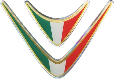 Produktbild von Sticker 3D Flagge Italien Schnurrbart Doppel HQ