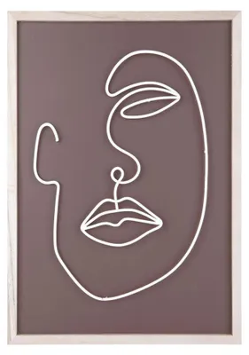 Produktbild von Wanddekoration mit Gesichtsmotiv aus Metall, ART LINE