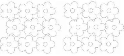 Image de Autocollants muraux fleurs, 18 pièces, blanc brillant