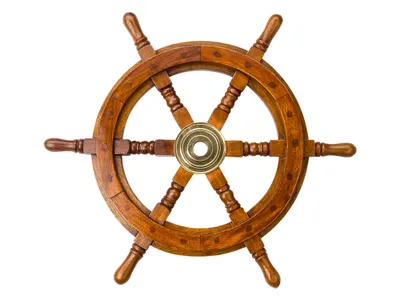 Produktbild von Steuerrad 47cm Holz Messing Schiff Schiffsrad Schiffssteuerrad Schiffe Boot