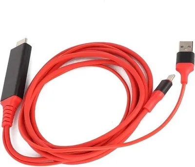 Produktbild von USB-C zu HDMI-Kabel 1,8 Meter - 3840 x 2160 30Hz 4K X 2K - USB 3.1 - Roter Kabel