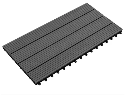 Produktbild von Terrassenfliese 6 pcs Schwarz 60 x 30 cm WPC