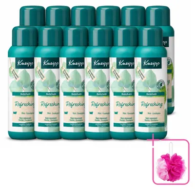 Imagen del producto de 12 unidades de gel de ducha Kneipp, aroma a menta y eucalipto, 400 ml cada uno, pack económico