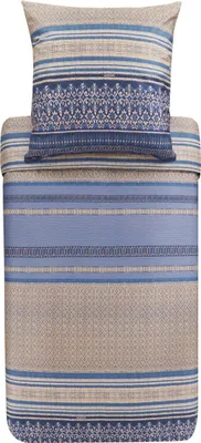 Produktbild von Bassetti Mako-Satin Bettwäsche-Garnitur Roccaraso Farbe Blau-B1 Größe 155x220 + 1x 80x80 100% Baumwolle