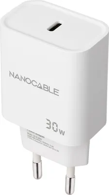 Produktbild von Nanocable Wall Charger 10.10.2009/ 1xUSB Type-C/ 30W/ White