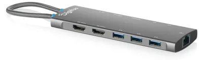 Produktbild von Digitus USB-C Docking Station, 11-Port, Universal, USB Typ-C, Grau