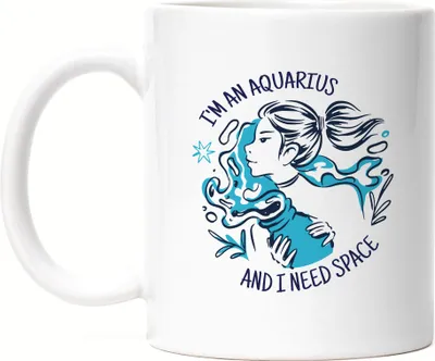 Produktbild von Wassermann Sternzeichen Tasse Aquarius Horoskop Geschenkidee Januar Februar Geburtstag