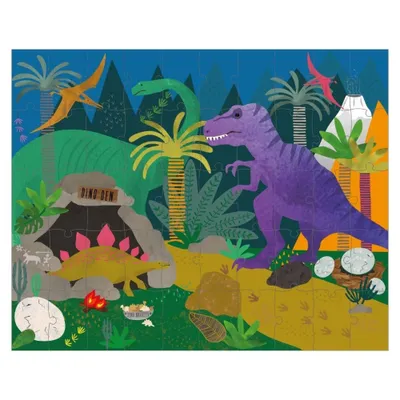 Produktbild von Bewegliches Puzzle, 50 Teile, Dinosaurier