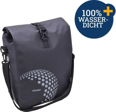 Produktbild von Filmer Premium 49615 Fahrradtasche Premium für Gepäckträger - schwarz