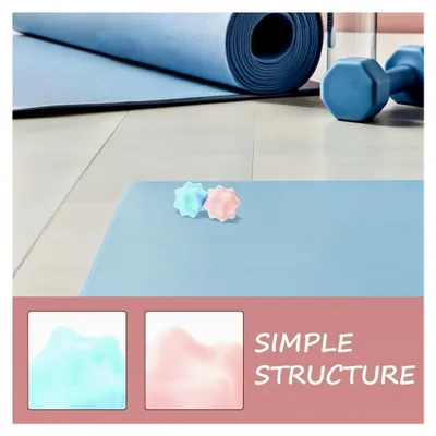 Produktbild von 2 Stück Massage- und Faszienbälle aus Silikon, rutschfest und kompakt, Igelmassageball für Fußreflexzonen, Triggerpunkt- und Tiefengewebsmassage bei Yoga, Fitness und im Büro