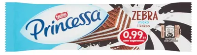 Image de Gaufrette Princessa Zebra au lait 30 g