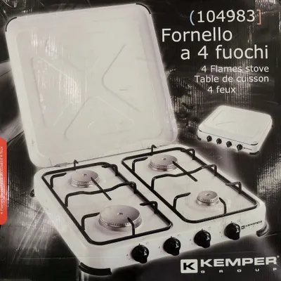 Obrázok produktu pre Kemper 104983 Sporák so 4 horákmi, nerezový High Power