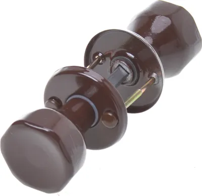Produktbild von Aqbau® Türknopf Braun Drehbar auf Rundrosette | Knopfdrücker | Türknauf