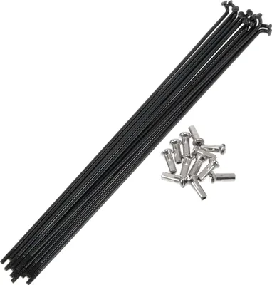 Produktbild von Fahrradspeichen 14G 181mm Länge Fahrradrad Speichen 304 Edelstahl Schwarz 1 Satz