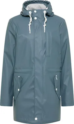 Produktbild von Herren Jacke blau Größe L wasserdicht mit versiegelten Nähten und großer Kapuze