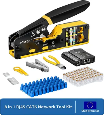 Obrázek produktu pro Sada krimpovacích nástrojů RJ45, zkoušečka kabelů, řezačka vodičů