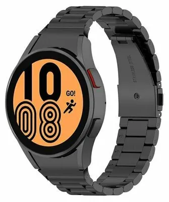 Produktbild von By Qubix Edelstahl-Gliederarmband - Schwarz - passend für Samsung Galaxy Watch 6 Classic - 47 mm & 43 mm