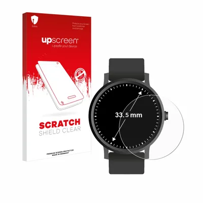 Produktbild von upscreen Schutzfolie für Armbanduhren (Kreisrund, ø: 33.5 mm) Displayschutz Displayschutzfolie Folie Klar Transparent