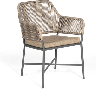 Produktbild von Sonnenpartner Toulouse Diningsessel Gartensessel Aluminium mit Polyrope dark-wood