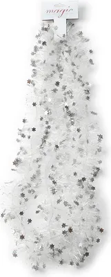 Produktbild von Sternchengirlande 10cm breit transparent-silber