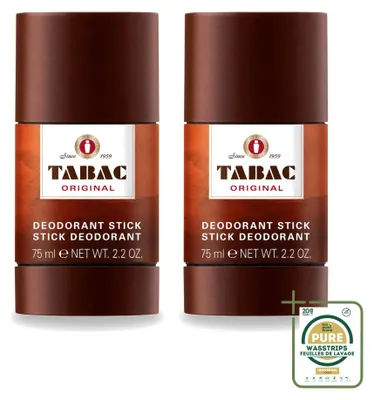 Imagen del producto de 2 barras desodorantes Tabac Original - 75 ml - Paquete ahorro - 2 unidades