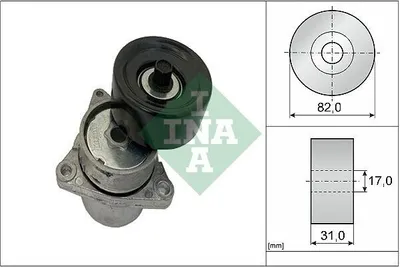 Produktbild von INA 534 0359 10 Spannarm Keilrippenriemen Ø82mm für NISSAN X-TRAIL (T30) für RENAULT KOLEOS (HY)