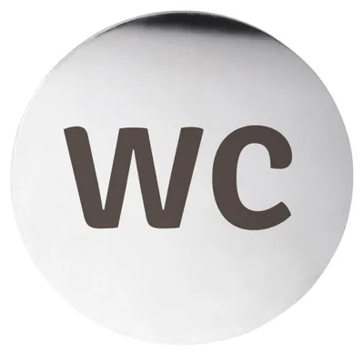 Image de Plaque de WC Sapho, ? 75 mm, acier inoxydable mat XP117