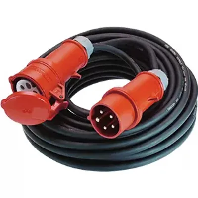 Produktbild von BACHMANN Extension 5G4mm² schwarz, H07RN-F CEE 16A rot 400V, 10 m