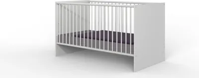 Produktbild von Kinderbett Kiel Kinderzimmer Babyzimmer weiß 70x140  cm