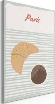 Produktbild von Vlies Leinwandbild - Parisian Breakfast (1 Part) Vertical 40x60 cm Städte j-A-0089-b-a