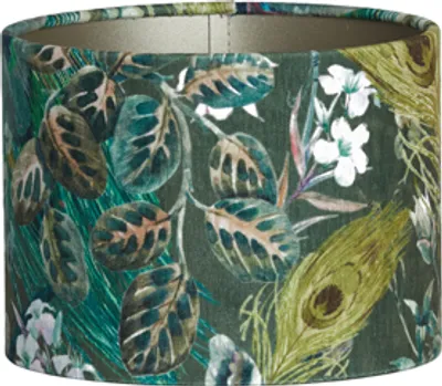 Produktbild von Licht & Wohnen - Lampenschirm XENIA FLORA - Ø25x18cm - Grün