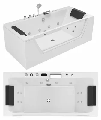 Zdjęcie produktu dla Wanna Łazienkowa Cannes z Hydromasażem  170 x 80 cm wolnostojąca Akrylowa Jacuzzi
