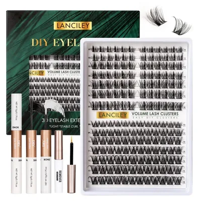 Produktbild von Wimpern Extensions 168PCS Lash Cluster Mix 10-18mm DIY Set Manga Individual Eyelashes