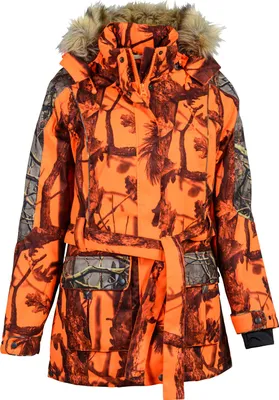 Image de Veste de protection Percussion pour femme, modèle Grand Nord (couleur : orange et noir), taille M