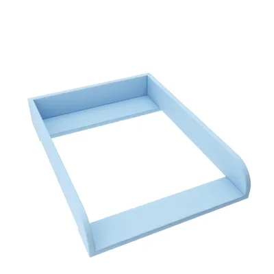 Produktbild von regalik Wickelaufsatz für Hemnes von IKEA, Wickeltischaufsatz für 50 cm Kommoden, Abnehmbar Wickelkommode aufsatz, Abgerundeten Frontplatten, Blau, 72cm x 54cm