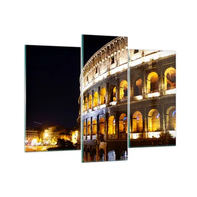 Produktbild von Bilder auf glas - Coloseum Rom Architektur - 130x100cm - Glasbilder - Wandbilder - Kunstdruck - zum Aufhängen bereit - Wanddekoration aus Glas - Glas Bilder - Wandbild auf Glas - GCB130x100-1334