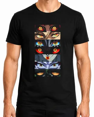Produktbild von Anime Manga Dämon Augenreihe Otaku Geschenk Halloween gruselig Herren T-Shirt, Schwarz, XL