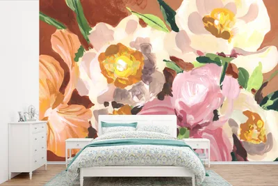 Produktbild von MuchoWow® Fototapete für Wohnzimmer oder Schlafzimmer Wandtapete Vinyl Motivtapete Blumen - Pflanzen - Orchidee - Kunst - 600x400 cm - Vinyltapeten