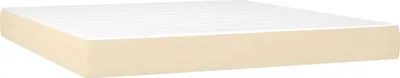 Image de Matelas de lit à ressorts ensachés fermeté moyenne Crème 180x200x20 cm Tissu