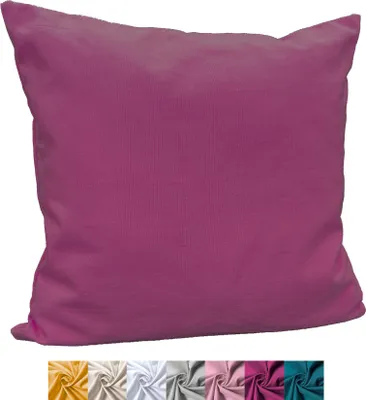Produktbild von heimtexland ® Deko Kissenhülle Baumwolle Kissen Bezug Natur Dekokissen Typ849 Beere 40x40 cm