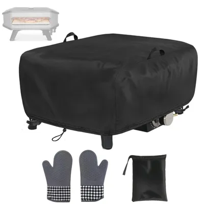 Produktbild von Pizzaofen Abdeckung 62x62x28cm 420D Oxford Wasserdicht für 17" Gas Pizzaofen inkl. Handschuhe