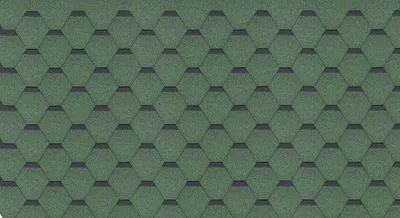 Produktbild von Bitumenschindeln Hexagonal Rock H-GREEN, Grün Bitumen-Dacheindeckung