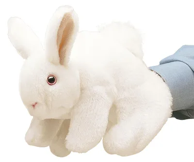 Produktbild von Folkmanis Handpuppe kleiner weißer Hase 2048