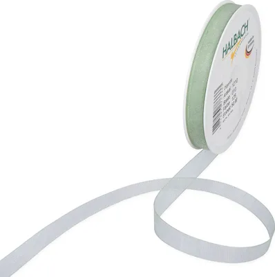 Produktbild von HALBACH Organzaband Pastell 1 cm Dekoband für Bastelarbeiten und Geschenkverpackungen