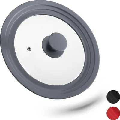 Produktbild von relaxdays Topfdeckel 20-24 cm mit Silikonrand