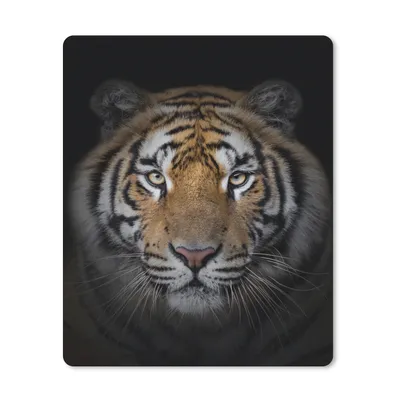 Produktbild von MuchoWow® Mauspad Mousepad Tiger - Wildtiere - Porträt - Schwarz - Tiere 30x40 cm - Mousepads - Maus Mat - Pad - Mausunterlage - Mausmatten