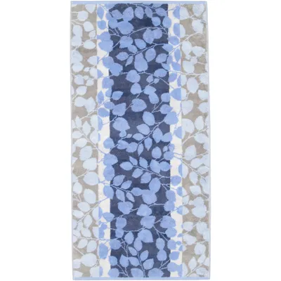 Produktbild von Cawö Duschtuch Noblesse Harmony - Floral" blau 80x150 cm"
