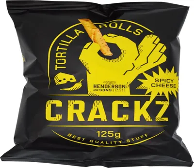 Produktbild von CRACKZ Totilla Rolls Spicy Cheese mit würzigem Käse feiner Chili 125g