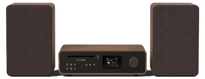 Produktbild von Pure Micro HiFi Classic Stereo, Heim-Audio-Mikrosystem, Schwarz, Walnuss, 50 W, 2-Wege, 16,5 cm, 3,17 cm