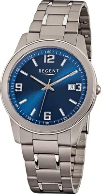A close-up studio shot of a men's wristwatch.